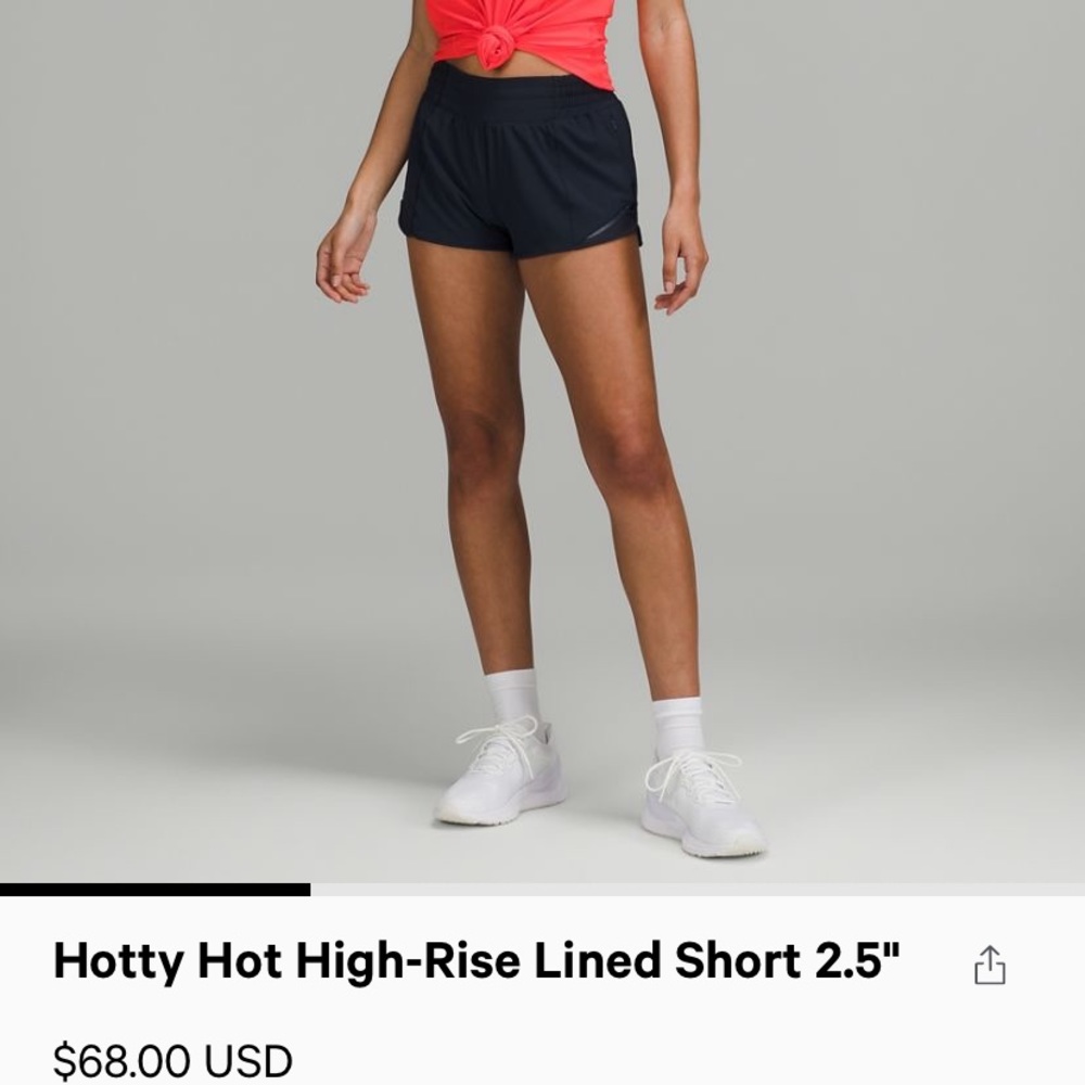 GREY ONLY Lululemon 2.5 in shorts (size 6)